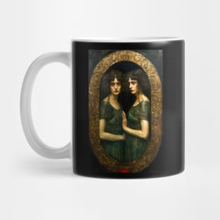 Gemini the Twins Zodiac Illustration Mug